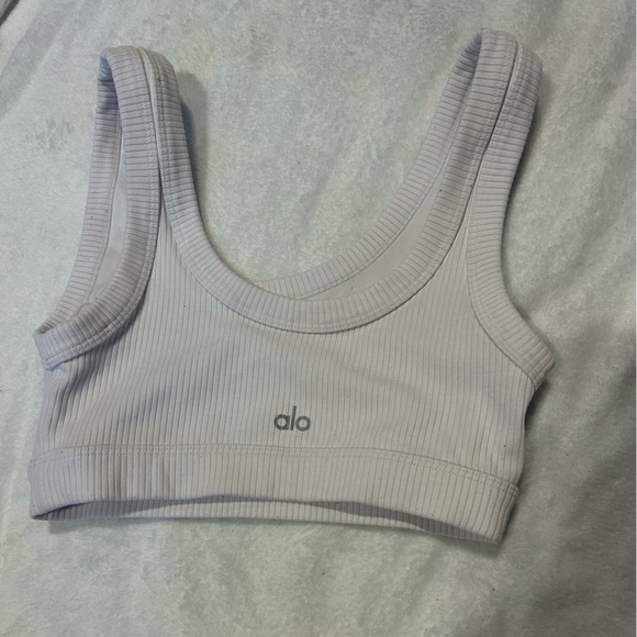 Alo Ribbed White sports Bra size xs - Picture 3 of 4